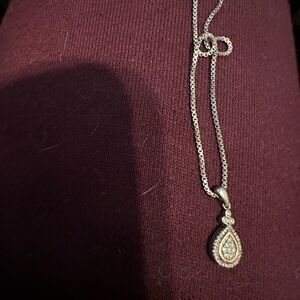 KAY Gold & Silver Teardrop Pendant Necklace